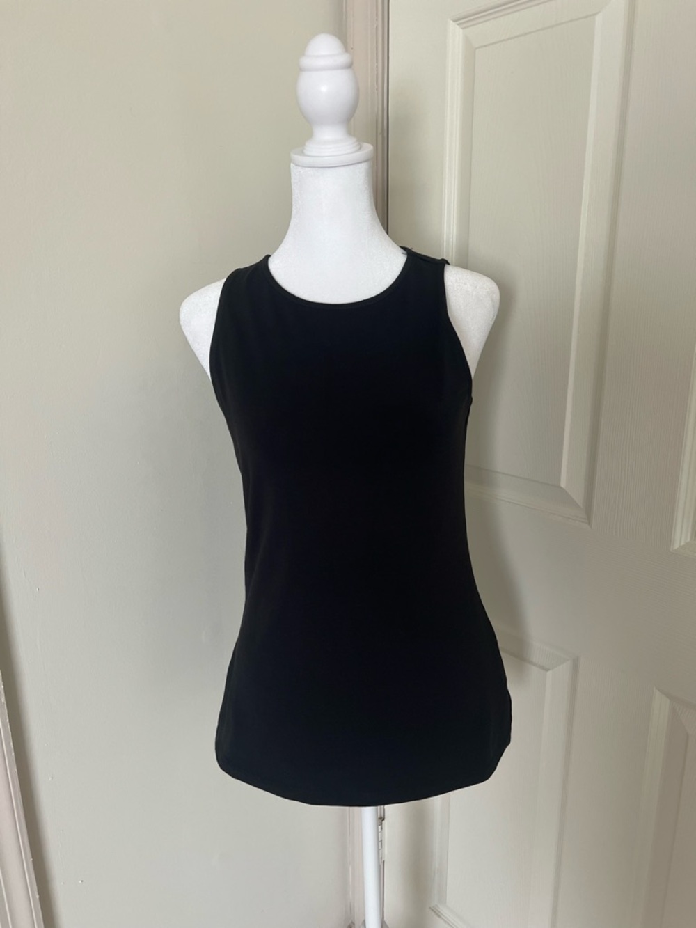 Boston Proper Black Crewneck Tank Top